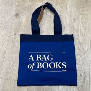 New Barnes & Noble Organic Cotton Tote in Navy